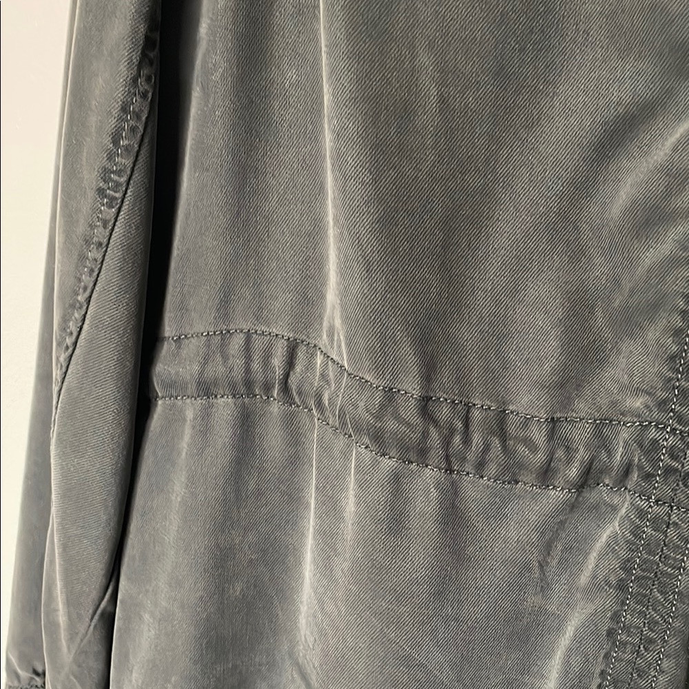MAX JEANS Green Lightweight Open Front Trench Coat Size S - Picture 8 of 10